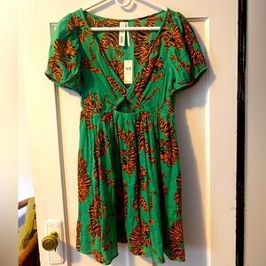 Anthropologie Tiger Keyhole Dress